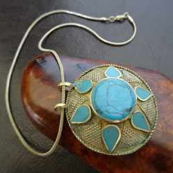 Collier pendentif vintage Pakistan 