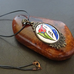 Collier pendentif Céramique d'Iznik