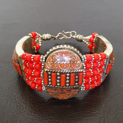 Bracelet tibétain en Turquoise