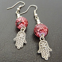 boucles d'oreilles main de fatma