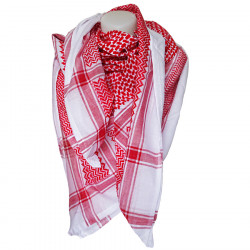 Foulard Keffieh Rouge et blanc - Shemagh