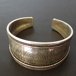 Bracelet Touareg en métal argenté