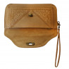 Pochette en cuir naturel