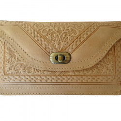 Pochette Marrakech en cuir naturel